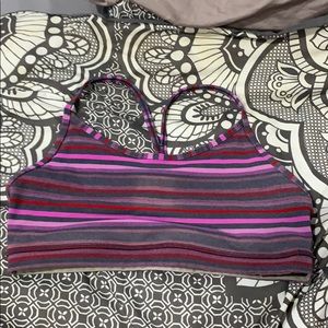 Lulu lemon pink and gray sports bra